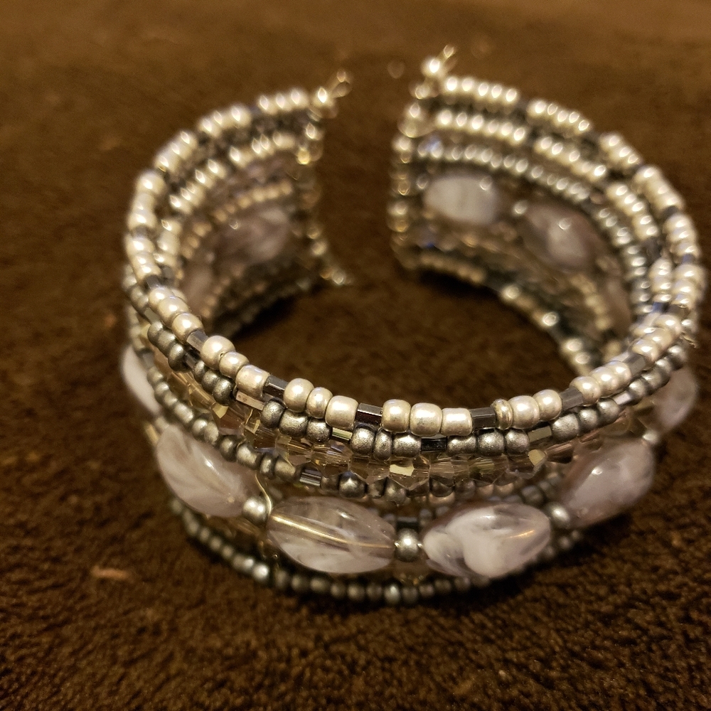 Beaded cuff bracelet